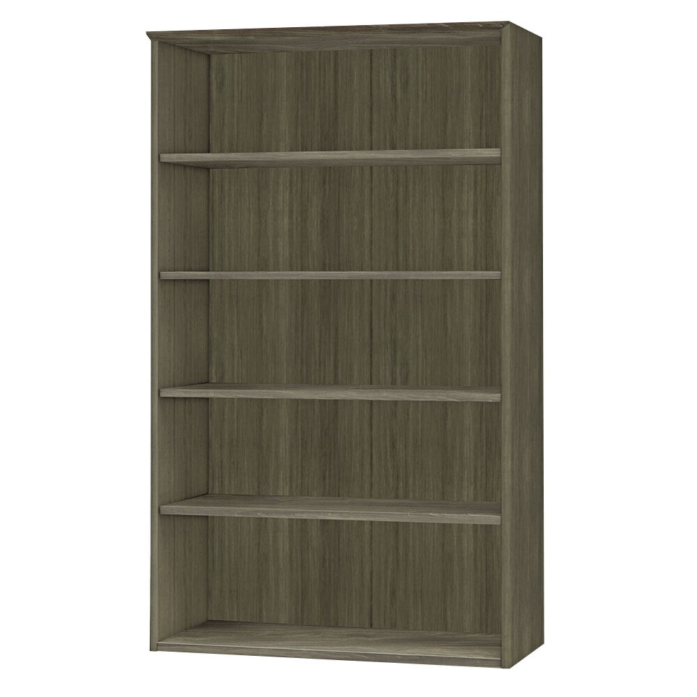 Safco MVB5LGS Medina Series Gray Steel Laminate 5-Shelf Bookcase - 36" x 13" x 68"