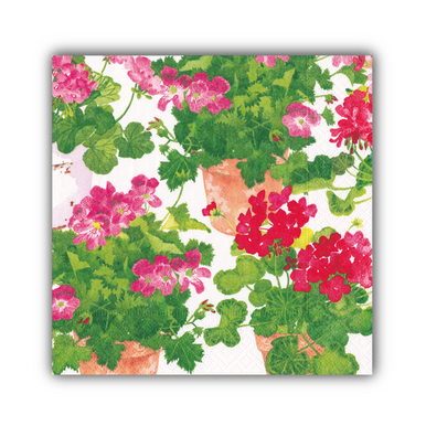 Caspari Paper Luncheon Napkins, Trailing Geranium - 2 Packs (17320L)