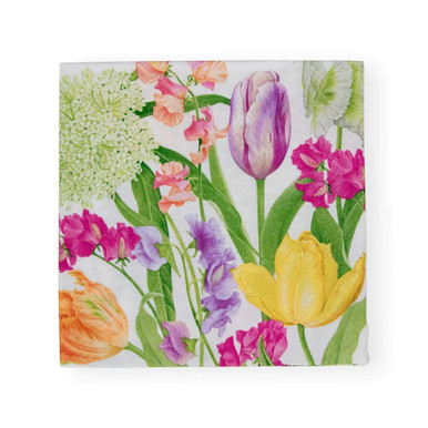 Caspari Paper Luncheon Napkins, Spring Flower Show - 2 Packs (17350L)