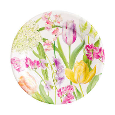 Caspari Paper Salad/Dessert Plates, Spring Flower Show - 2 Packs (17350SP)