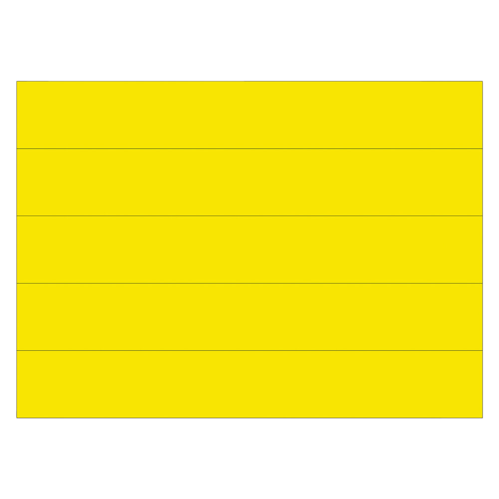 MasterVision BVCFM2503 7/8" x 6" Yellow Magnetic Dry Erase Strip - 25/Pack