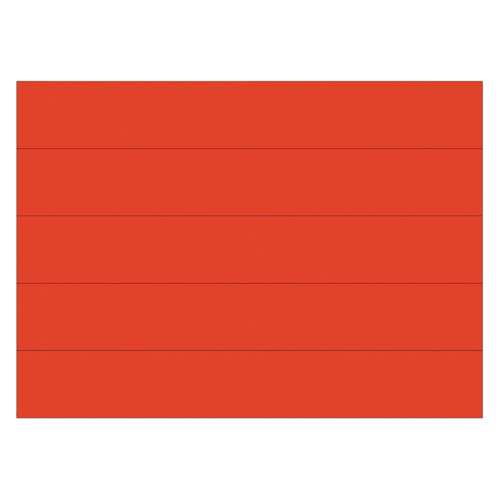 MasterVision BVCFM2504 7/8" x 6" Red Magnetic Dry Erase Strip - 25/Pack