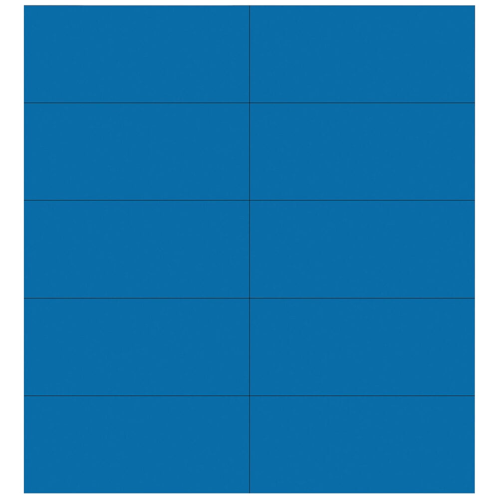 MasterVision BVCFM2401 2" x 7/8" Blue Dry Erase Magnetic Strips - 25/Pack