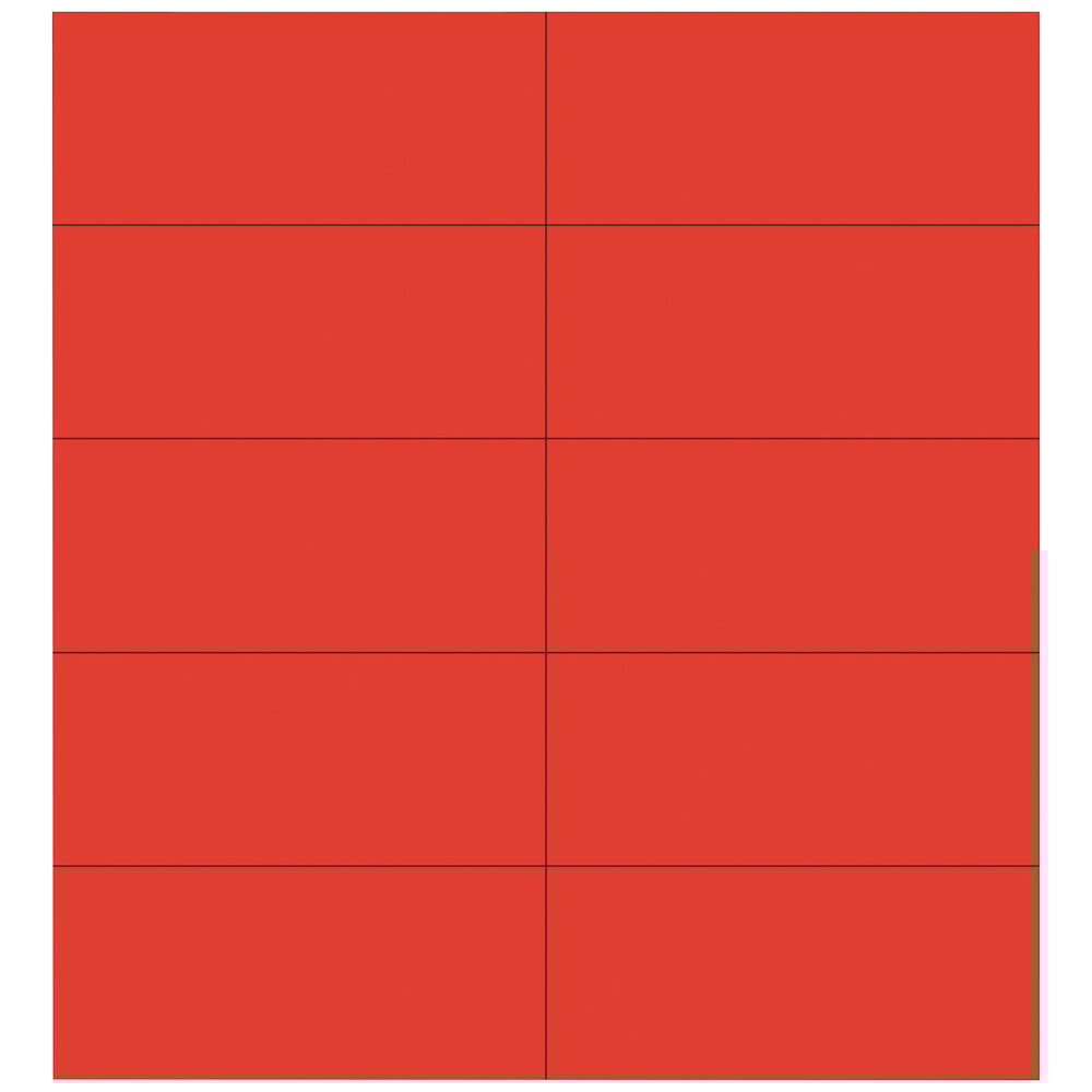 MasterVision BVCFM2404 2" x 7/8" Red Dry Erase Magnetic Strips - 25/Pack