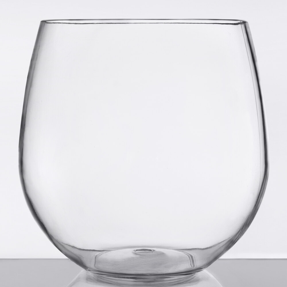 Libbey 92427 Infinium 16.75 oz. Customizable Tritan™ Plastic Stemless Red Wine Glass - 12/Case