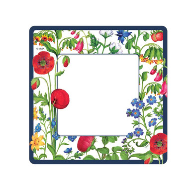 Caspari Square Paper Salad/Dessert Plates, Cloisters Garden in White - 2 Packs (17390SP)