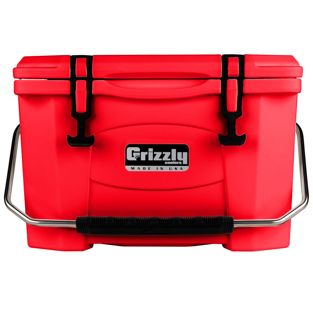 Grizzly Cooler 20 Qt. Red Outdoor Merchandiser / Cooler