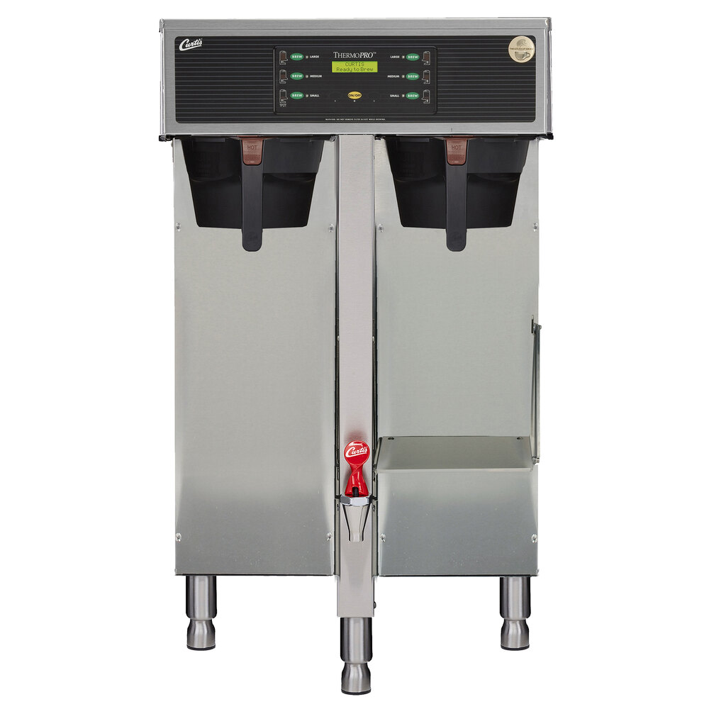 Curtis TP2T19A3100 ThermoPro Twin 1.5 Gallon Coffee Brewer with Shelf - 220V