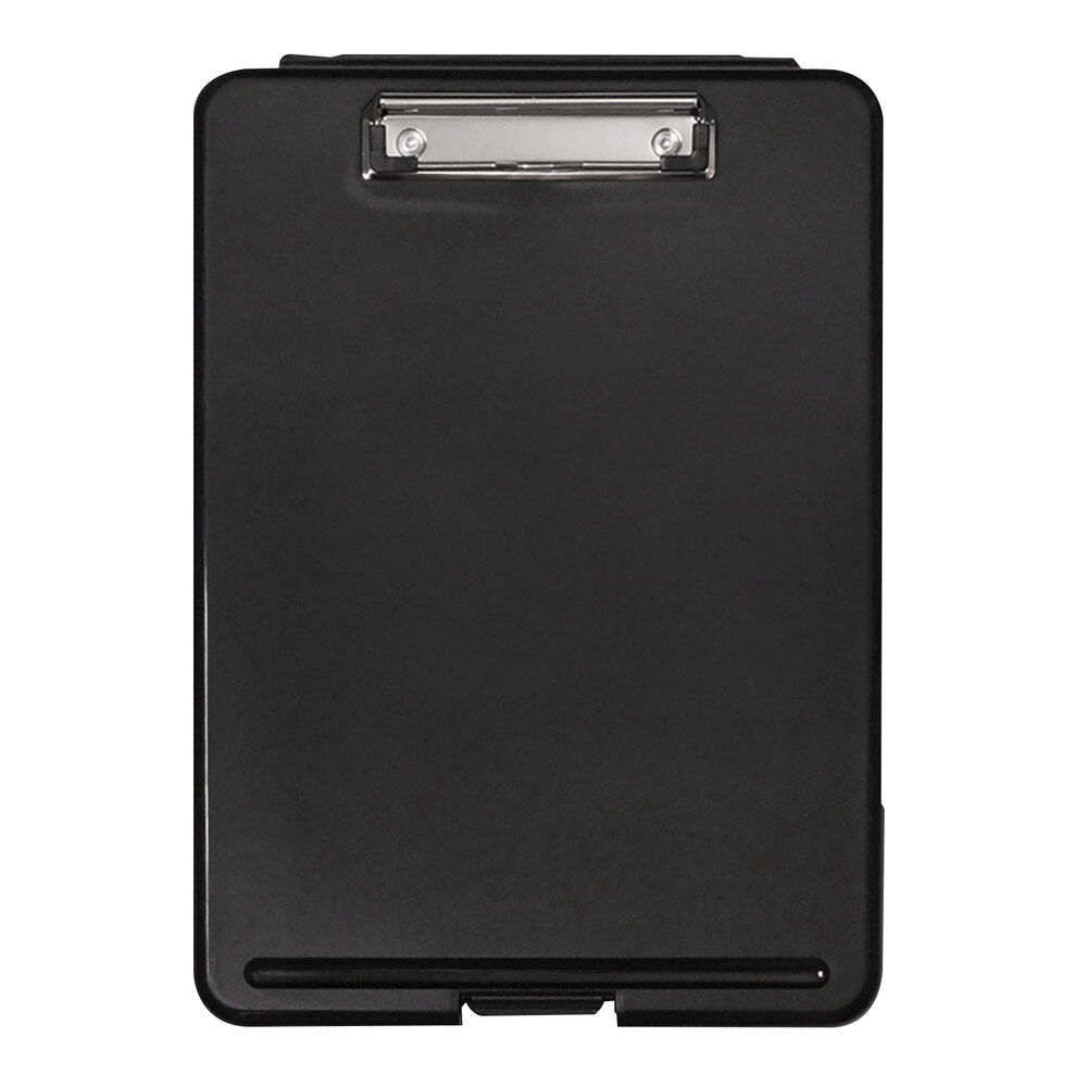 Universal UNV40318 1/2" Capacity 8 1/2" x 11" Black Storage Clipboard