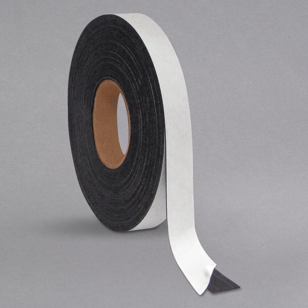 MasterVision BVCFM2021 1" x 50' Black Magnetic Adhesive Tape Roll