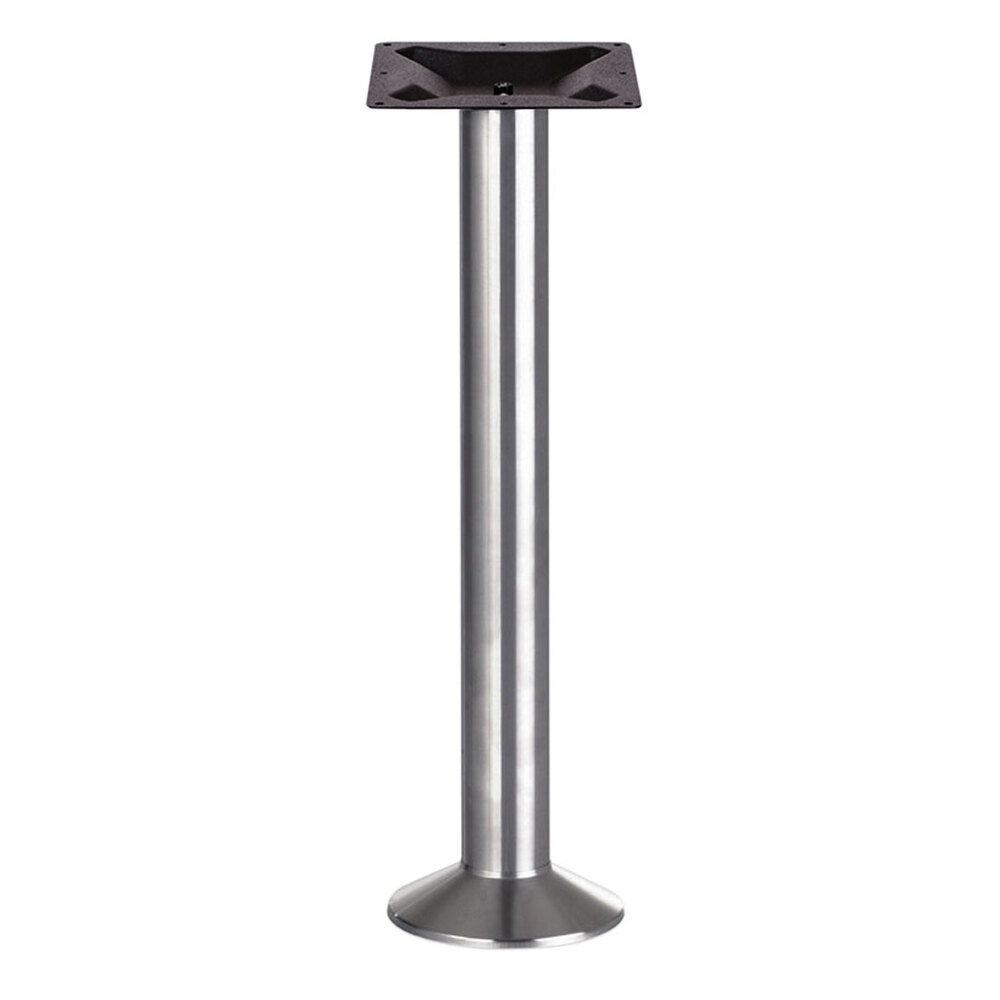 BFM Seating Alpha Bolt-Down Bar Height Outdoor / Indoor Silver Table Base