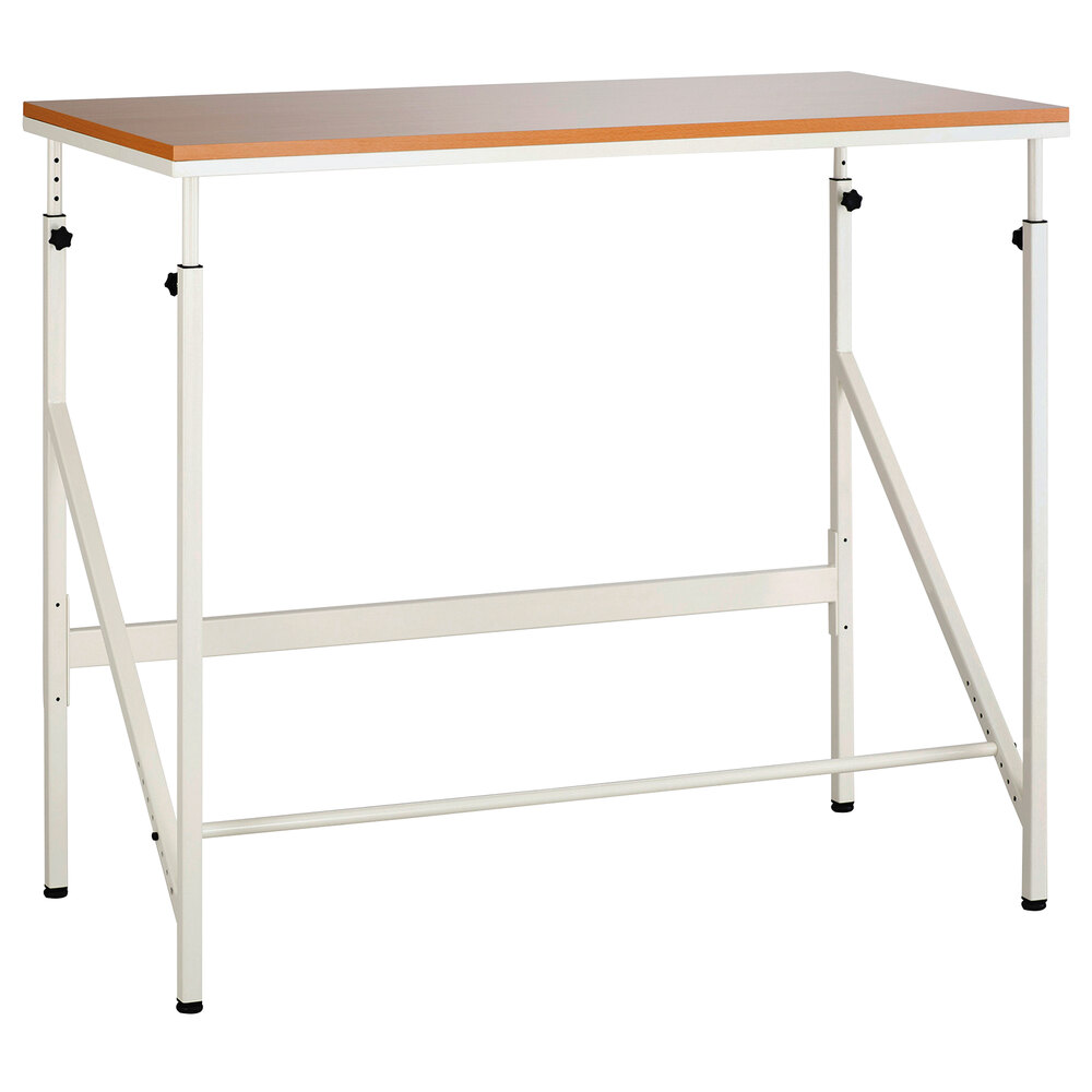 Safco 1957BH Elevate 48" x 24" Beech / Cream Laminate Standing Height Desk