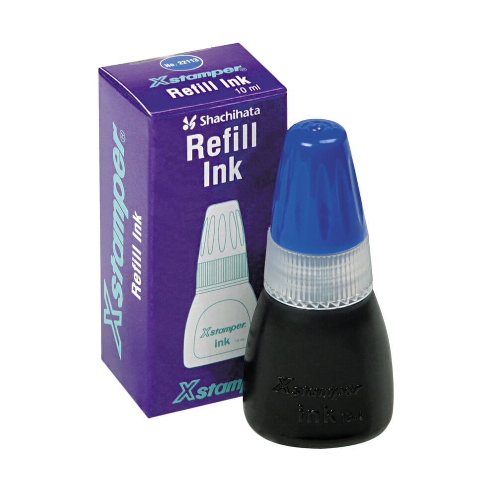 Xstamper 22113 10 mL Blue Ink Refill for Xstamper