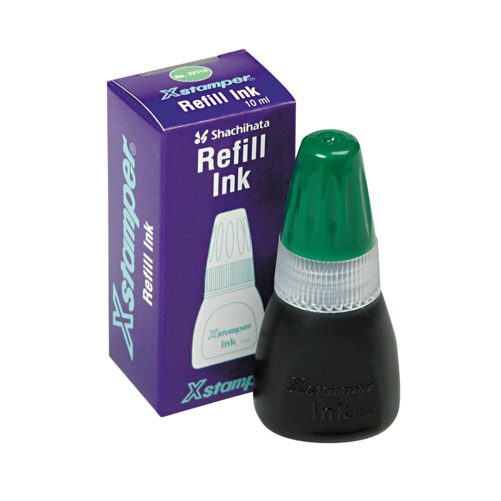 Xstamper 22114 10 mL Green Ink Refill for Xstamper