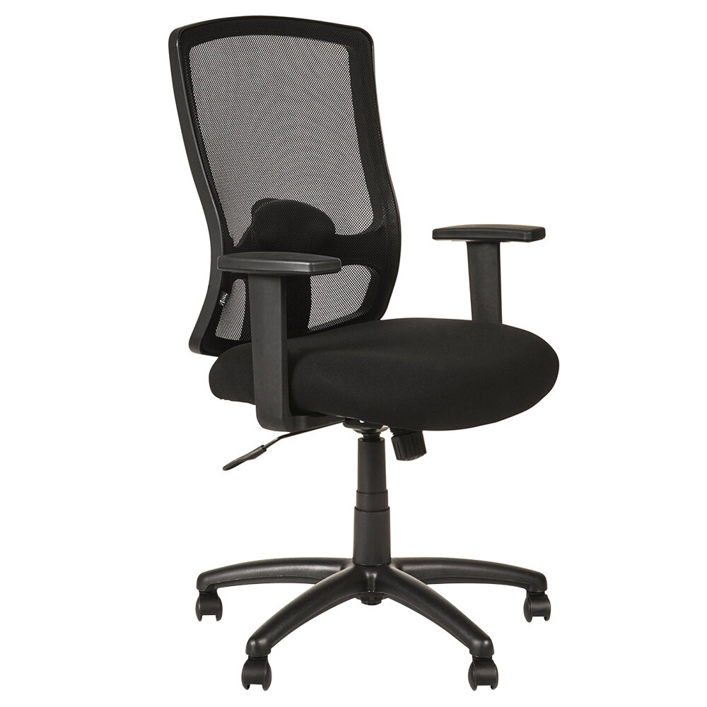 Alera ALEET4117B Etros Series High-Back Black Mesh Swivel / Tilt Chair