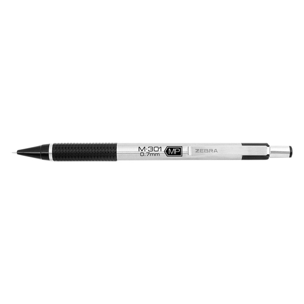 Zebra 54310 Stainless Steel Barrel 0.7mm M-301 HB Lead #2 Mechanical Pencil