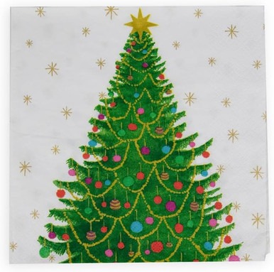 Caspari Paper Luncheon Napkins, Merry And Bright - 2 Packs (17610L)