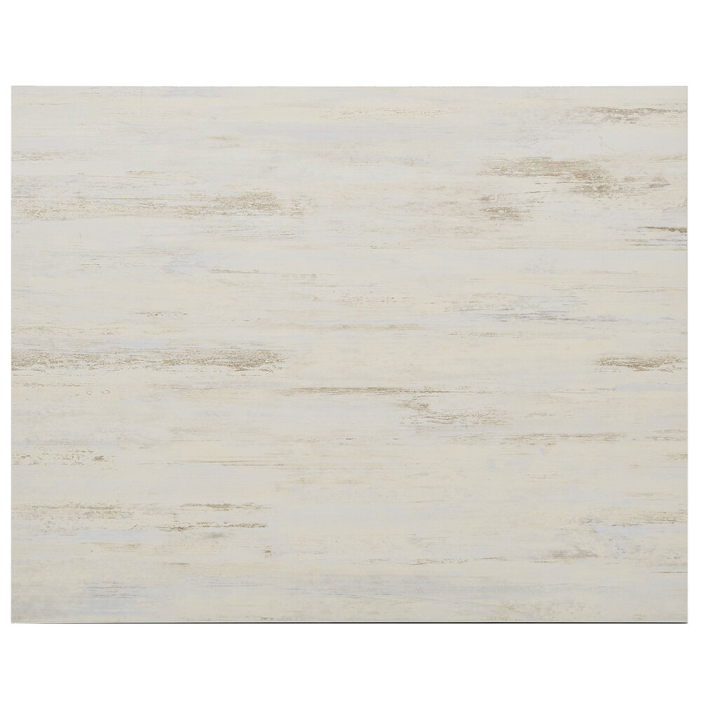 BFM Seating Relic Antique Wash 24" x 30" Rectangular Melamine Table Top with Matching Edge