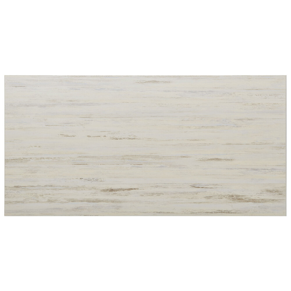 BFM Seating Relic Antique Wash 30" x 60" Rectangular Melamine Table Top with Matching Edge