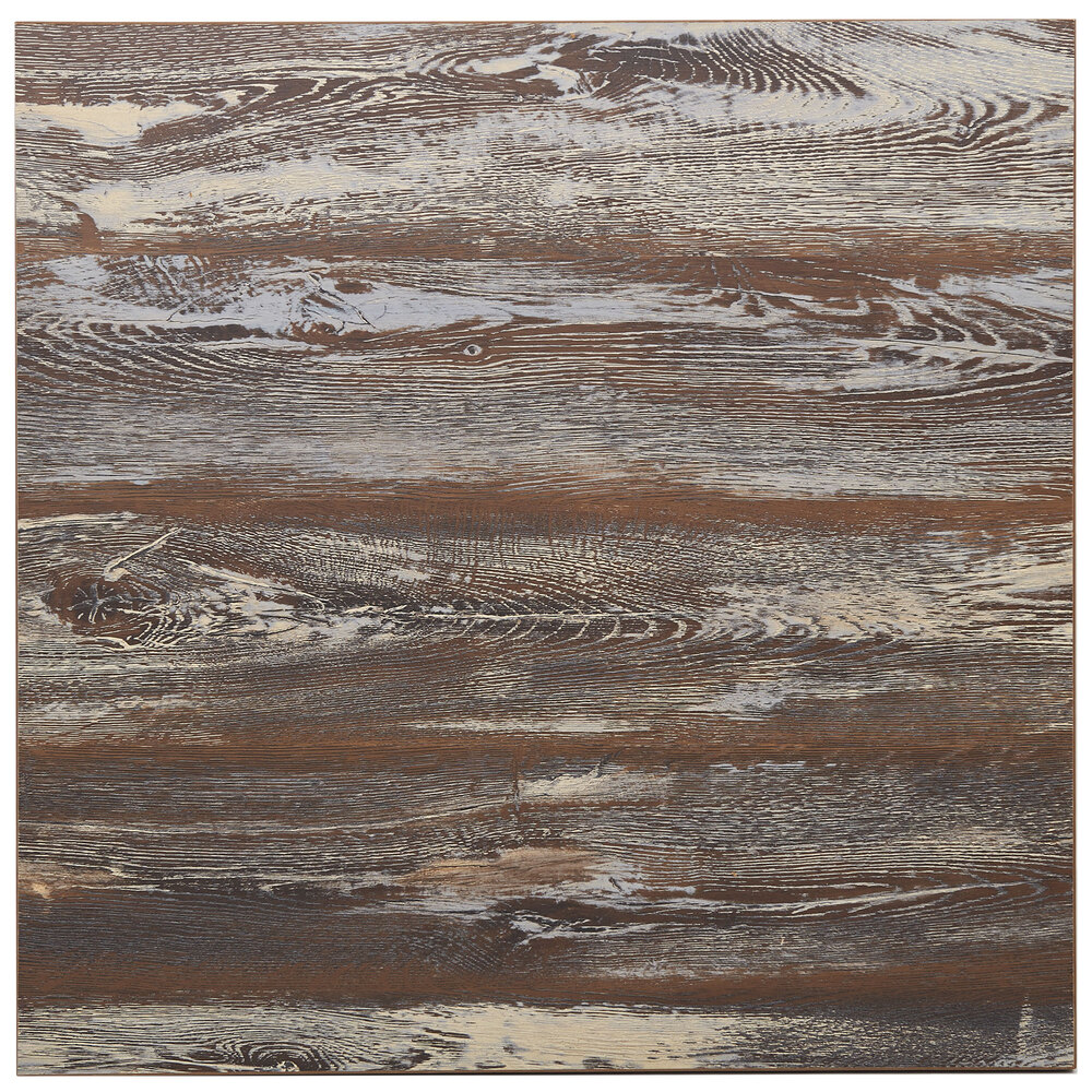 BFM Seating Relic Farm House 36" x 36" Square Melamine Table Top with Matching Edge