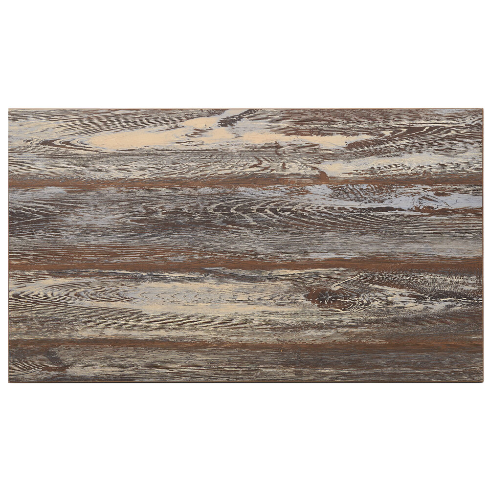 BFM Seating Relic Farm House 30" x 48" Rectangular Melamine Table Top with Matching Edge