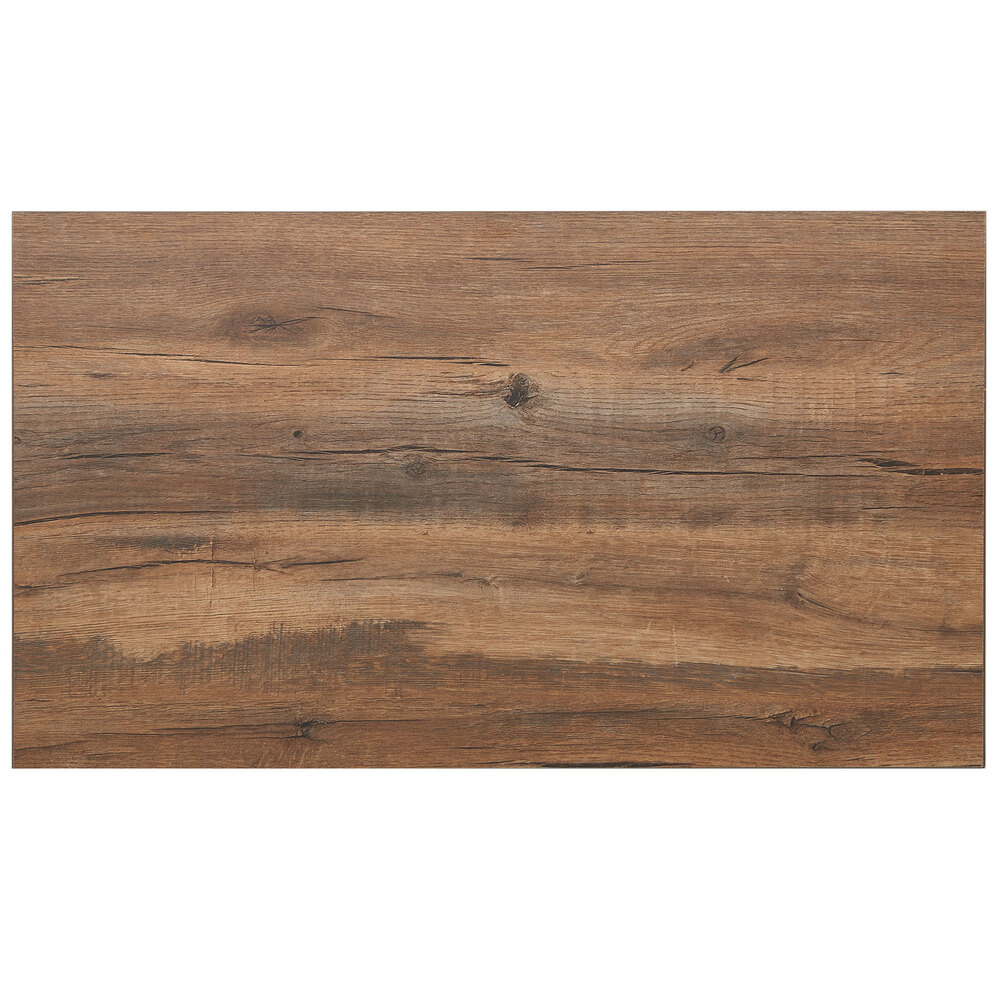 BFM Seating Relic Knotty Pine 30" x 48" Rectangular Melamine Table Top with Matching Edge