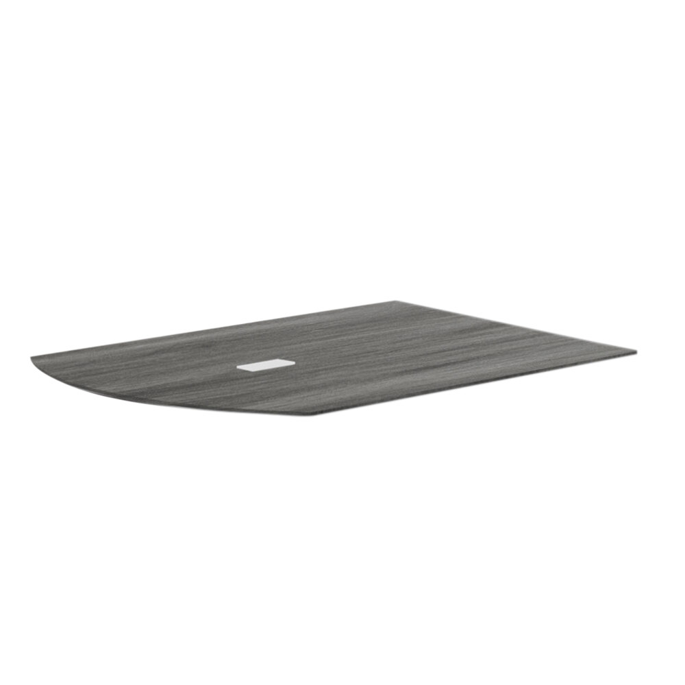 Safco MNMT84STLGS Medina 84" x 48" Gray Steel Laminate Conference Table top Half-Section