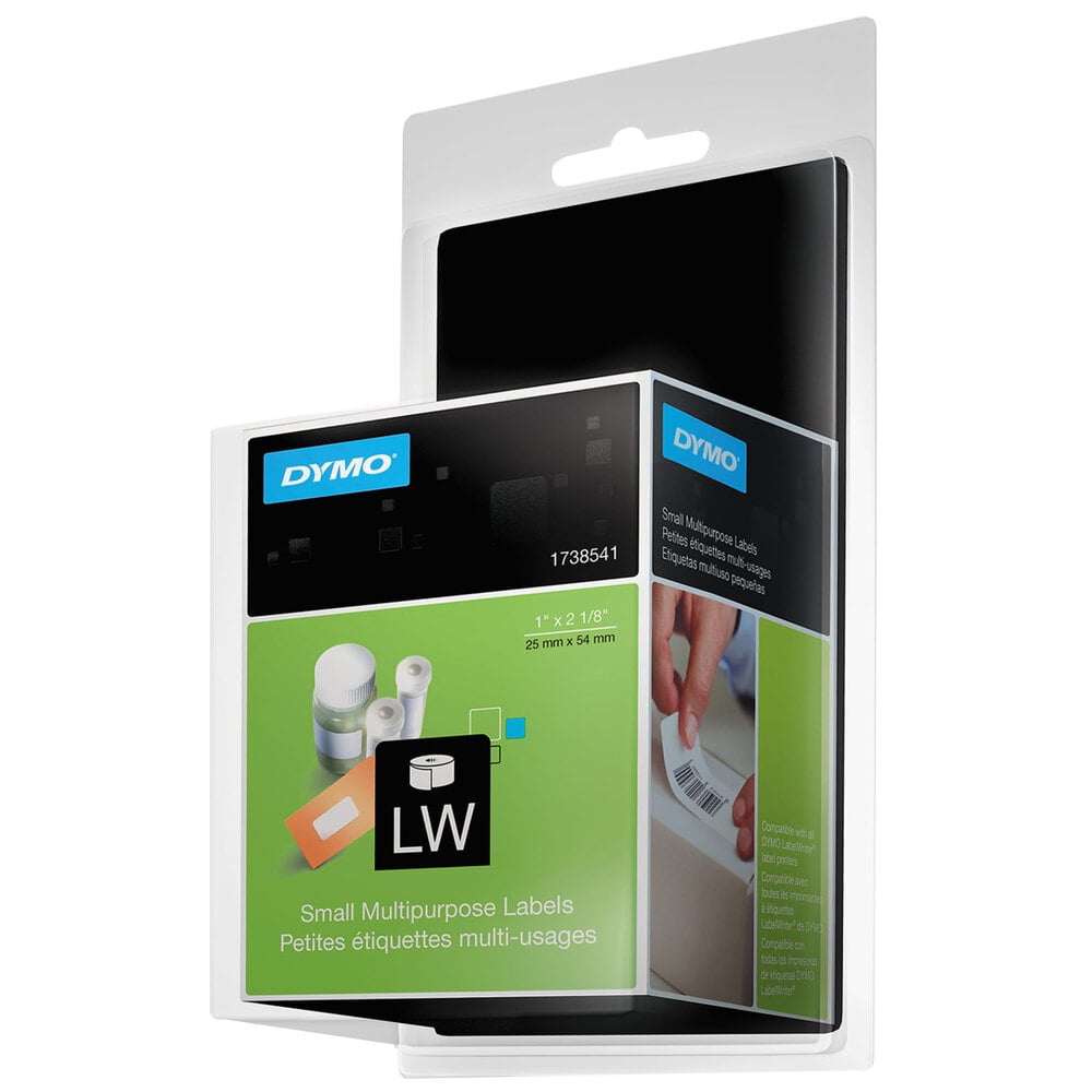 DYMO 1738541 LabelWriter 1" x 2 1/8" White Multipurpose Label Roll - 500/Roll