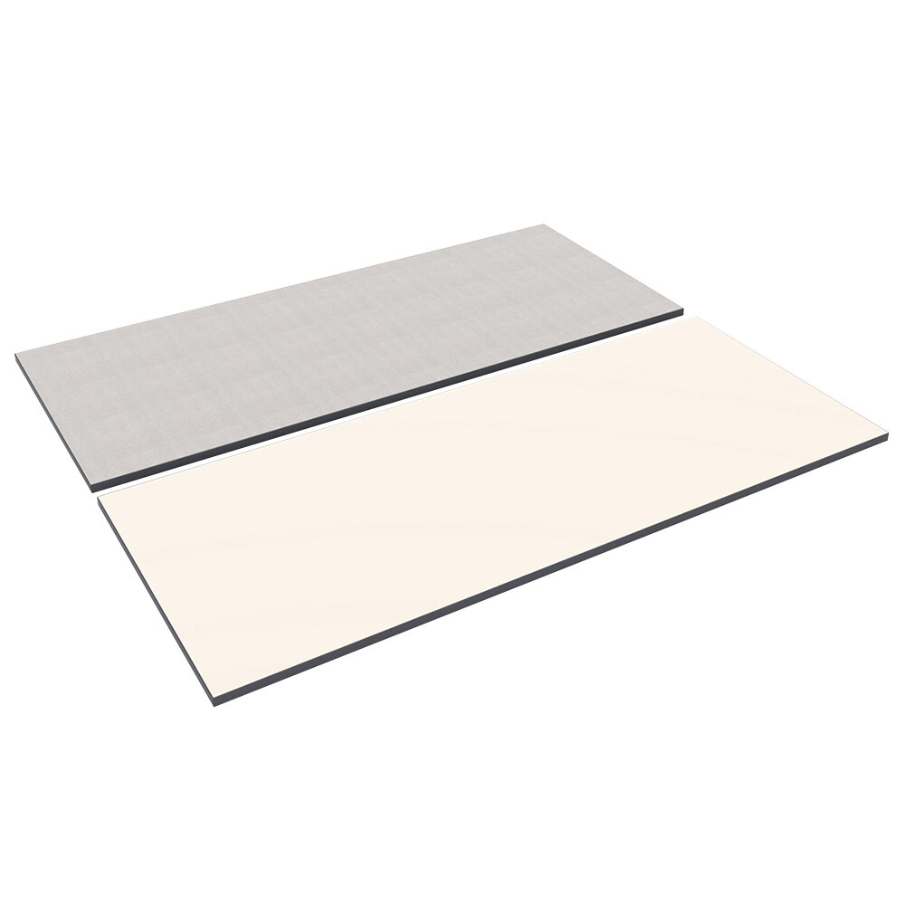 Alera ALETT7230WG 72" x 30" White / Gray Rectangular Reversible Laminate Table Top
