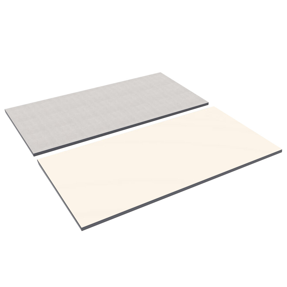 Alera ALETT6030WG 60" x 30" White / Gray Rectangular Reversible Laminate Table Top