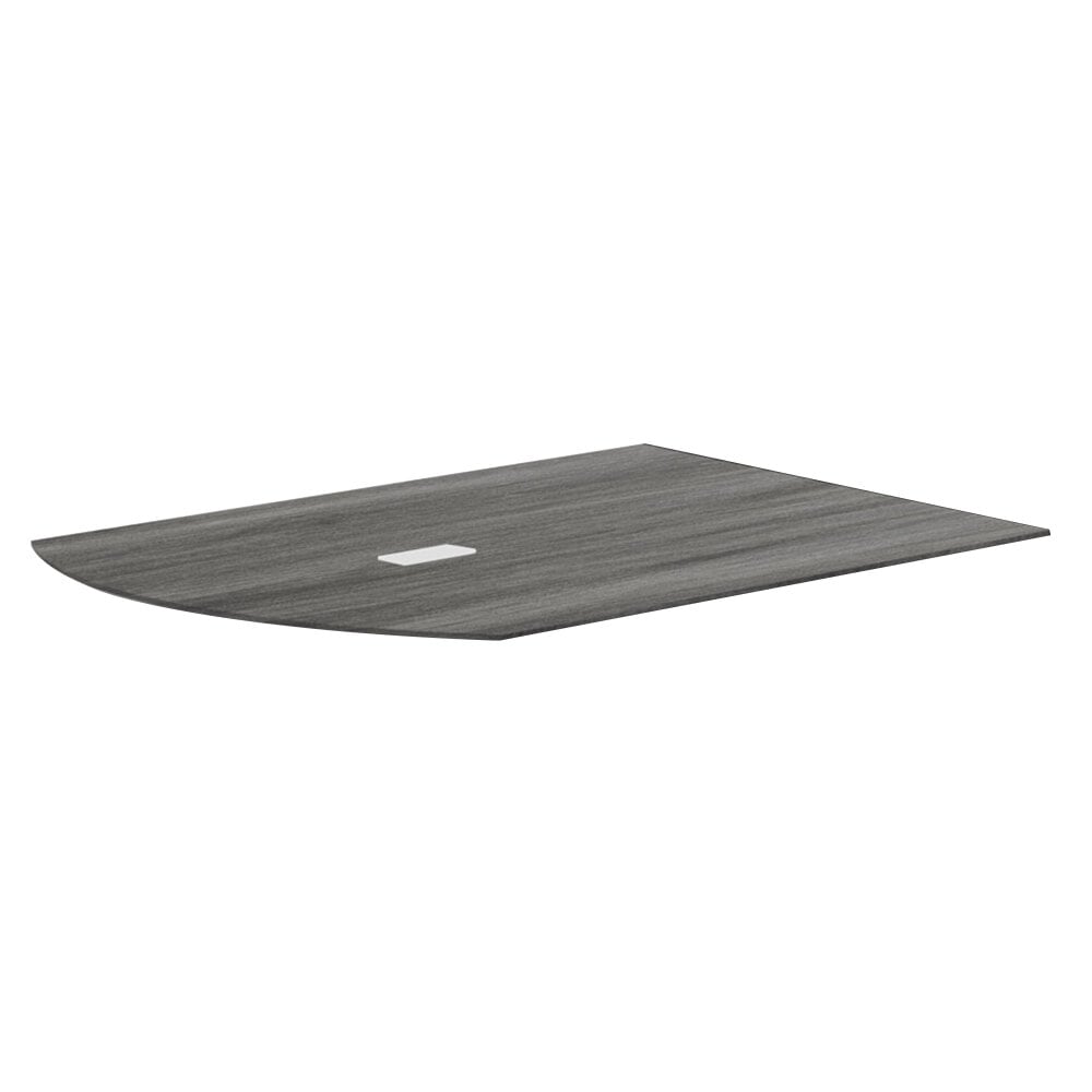 Safco MNMT72STLGS Medina 72" x 48" Gray Steel Laminate Conference Table top Half-Section