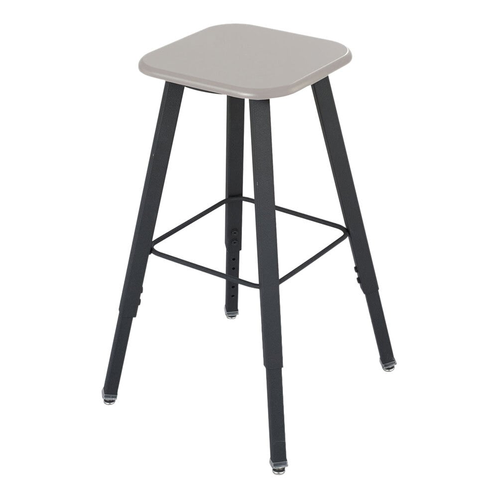 Safco 1205BE AlphaBetter Beige and Black Adjustable-Height Student Stool