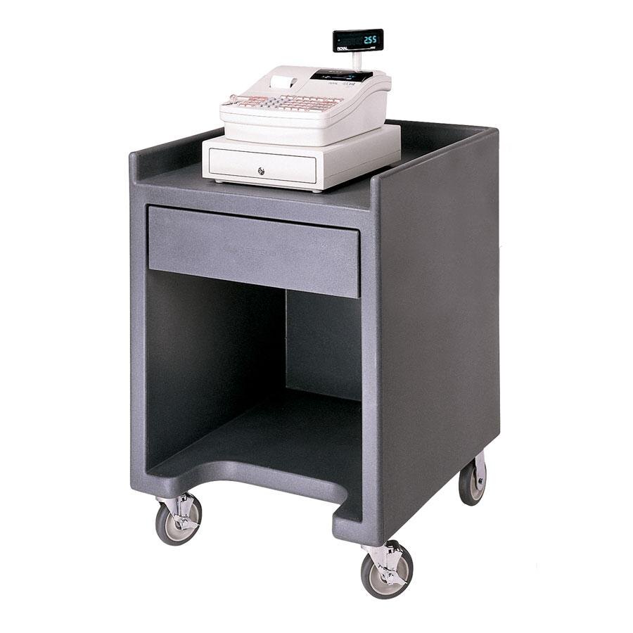Cambro ES28110 Black Cash Register / Equipment Stand No Tray Rail