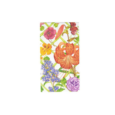 Caspari Paper Guest Towel Napkins, Floral Trellis - 2 Packs (17830G)