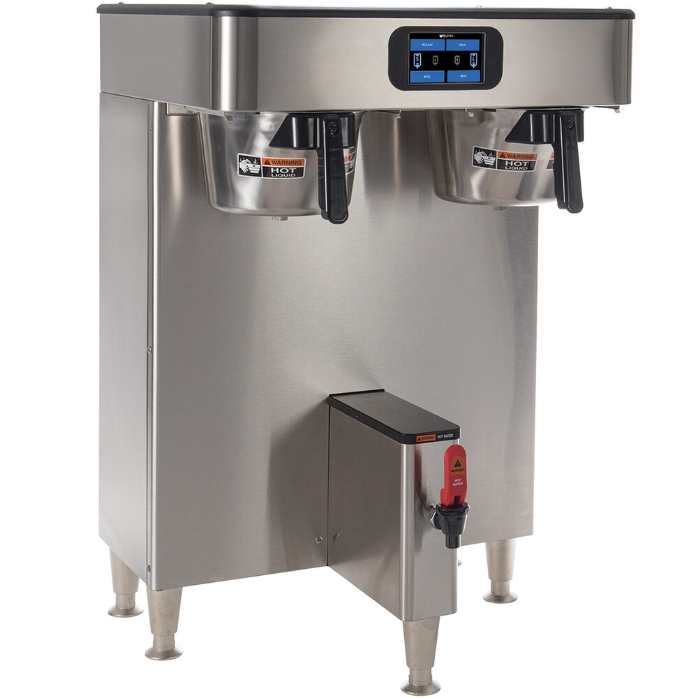 Bunn 54200.0101 ICB TF Platinum Edition Infusion Series Black / Silver Twin Automatic Coffee Brewer - 120/240V, 6000W