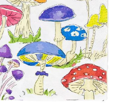 Caspari Paper Luncheon Napkins, Woodland Mushrooms - 2 Packs (18000L)