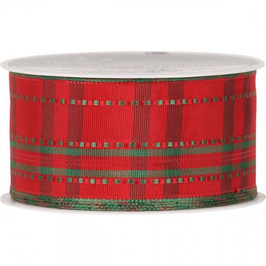 The Gift Wrap Company Wired Edge Urban Ribbon, Red (18092-03)