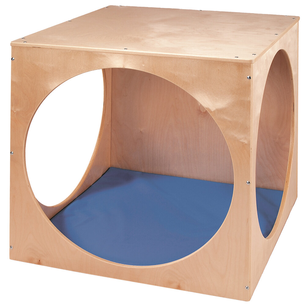 Whitney Brothers WB2120 29" x 30 1/2" x 29" Children's Wood Play House Cube with Floor Mat