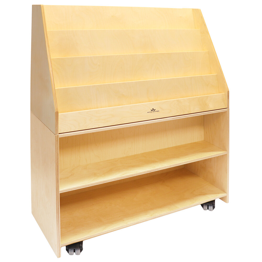 Whitney Brothers WB4132 36" x 14 1/2" x 49 3/4" Deluxe Mobile Book Library
