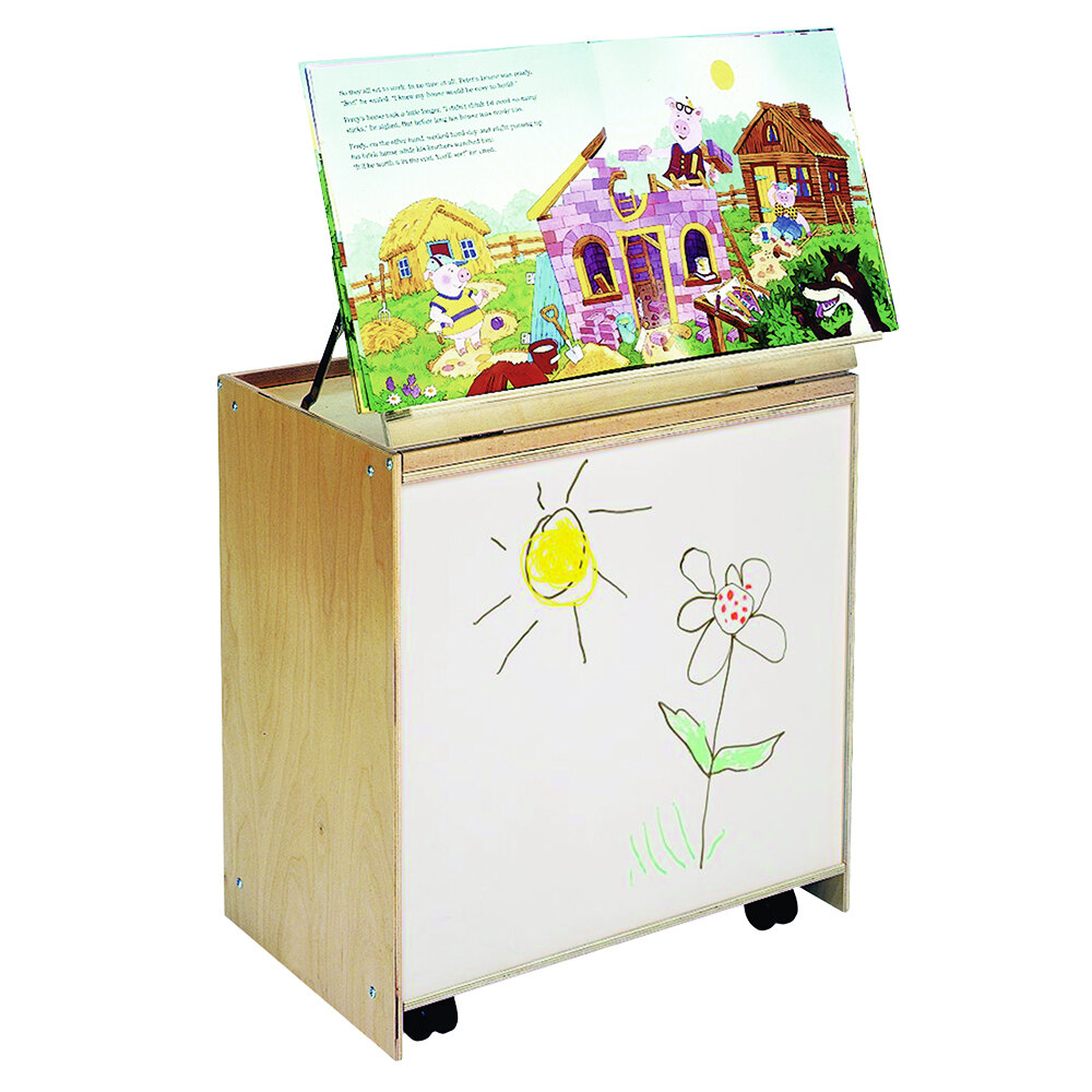 Whitney Brothers WB6255 23 3/4" x 14 3/4" x 27 1/2" Big Book Display with Write and Wipe Front