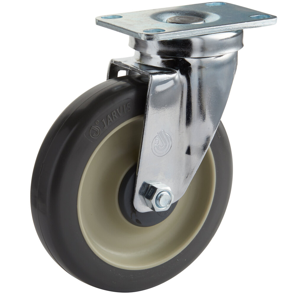 Cambro 60008 5" Swivel Plate Caster for Ultra Pan Carrier®, Ice Caddies, Dish Dollies, Camdollies®, Service Carts, Cambars®, Dish Caddies, and Utility Trucks