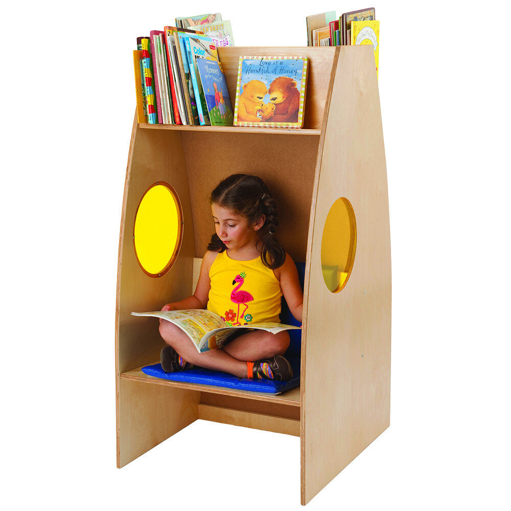 Whitney Brothers WB0240R Children's Wood Alone Zone with Book Storage - 23 1/2" x 27 1/2" x 48"