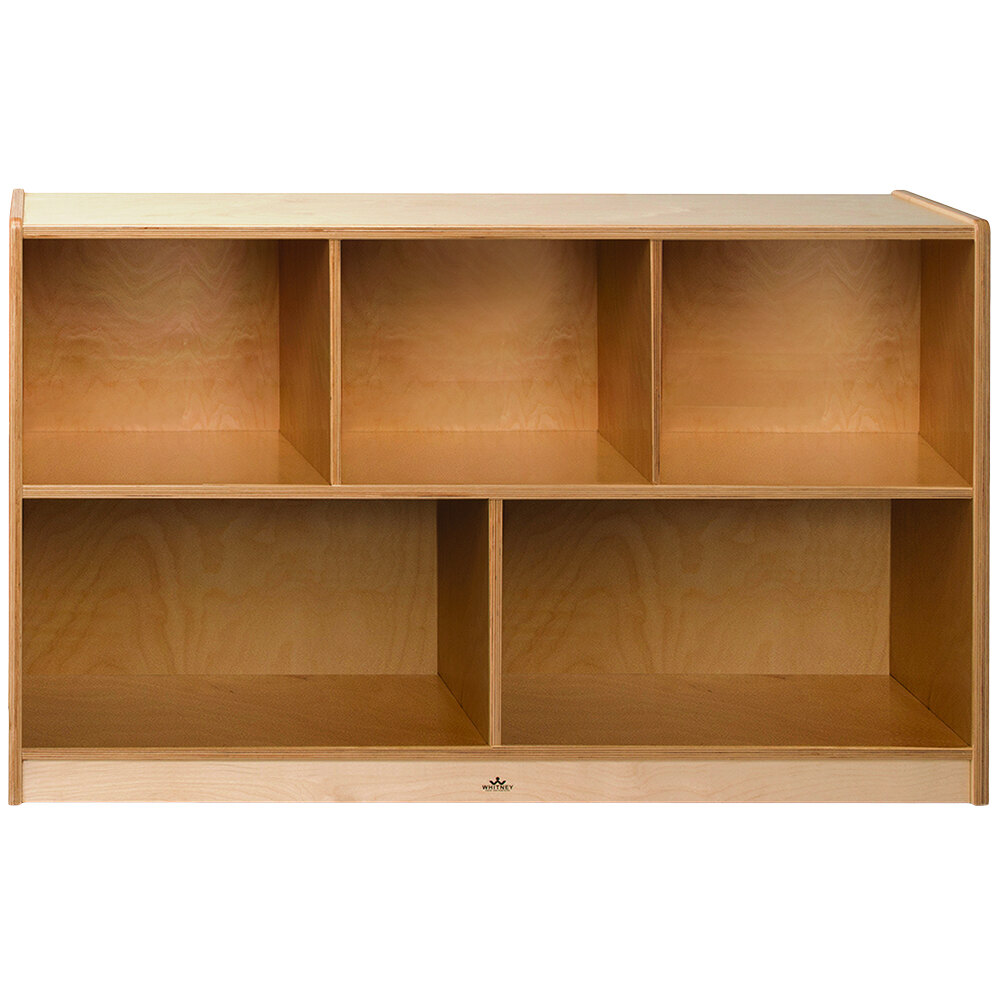 Whitney Brothers CH1330N Whitney Plus Heavy-Duty Wood Children's Cabinet with Natural Back Panels - 48" x 14" x 30"