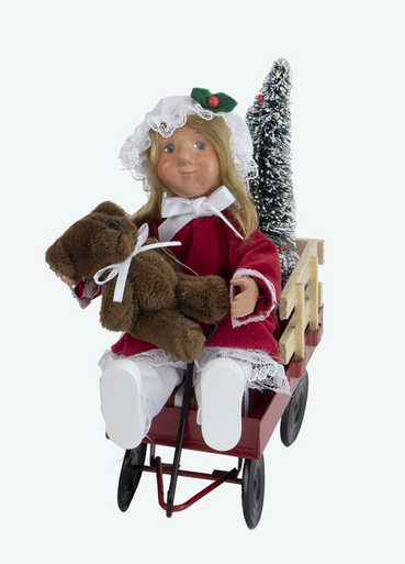 Byers' Choice Caroler, Toddler in Wagon (1821B)