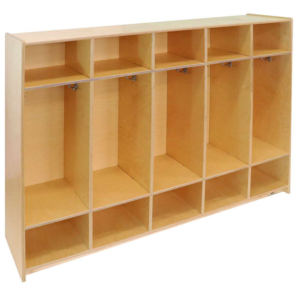Whitney Brothers WB0112 54" x 11 3/4" x 48 1/2" Five Section Coat Locker