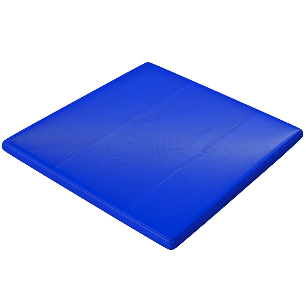 Whitney Brothers WB0216 21 1/2" x 22 3/4" Blue Vinyl Floor Mat for Toddler Play House Cube