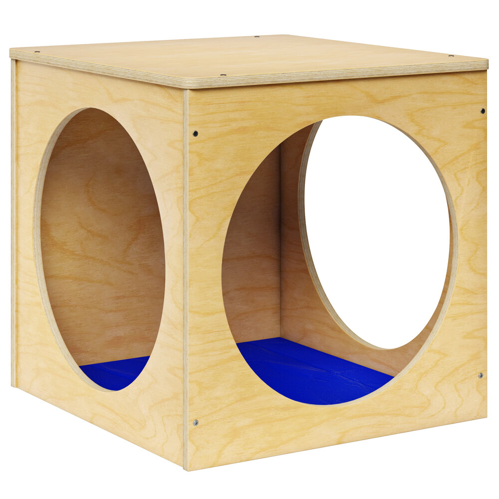 Whitney Brothers WB0217 23 1/2" x 24 3/4" x 23 1/2" Toddler Wood Play House Cube with Floor Mat