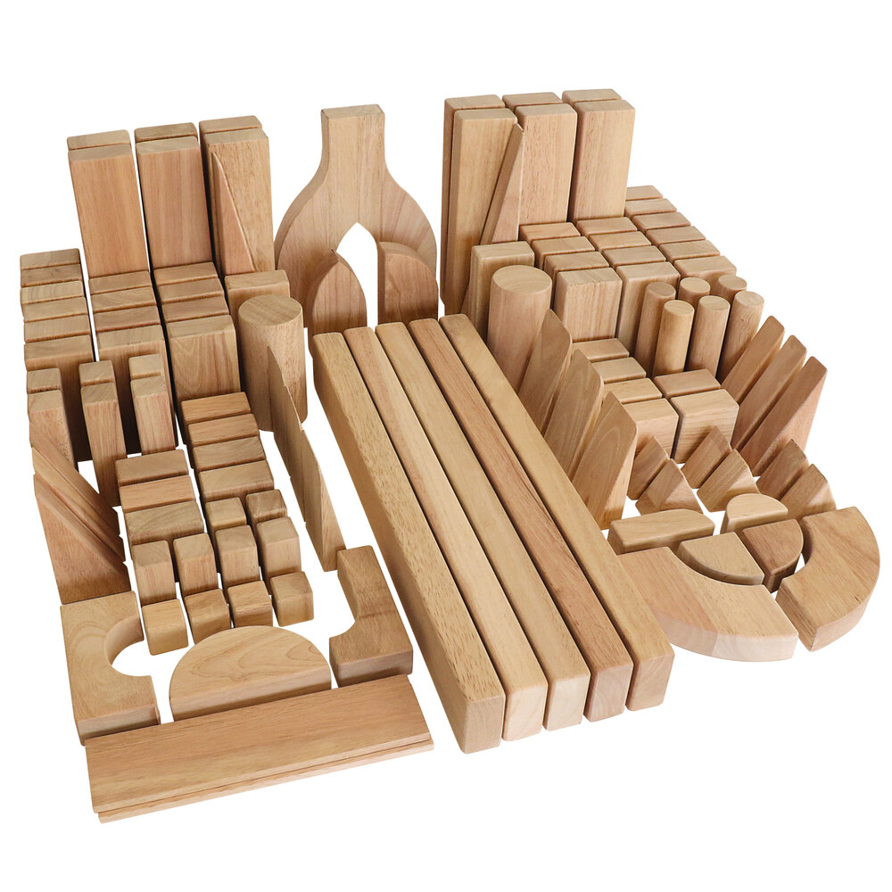 Whitney Brothers WB0369 Children's Intermediate 118-Piece Maple Wood Block Set