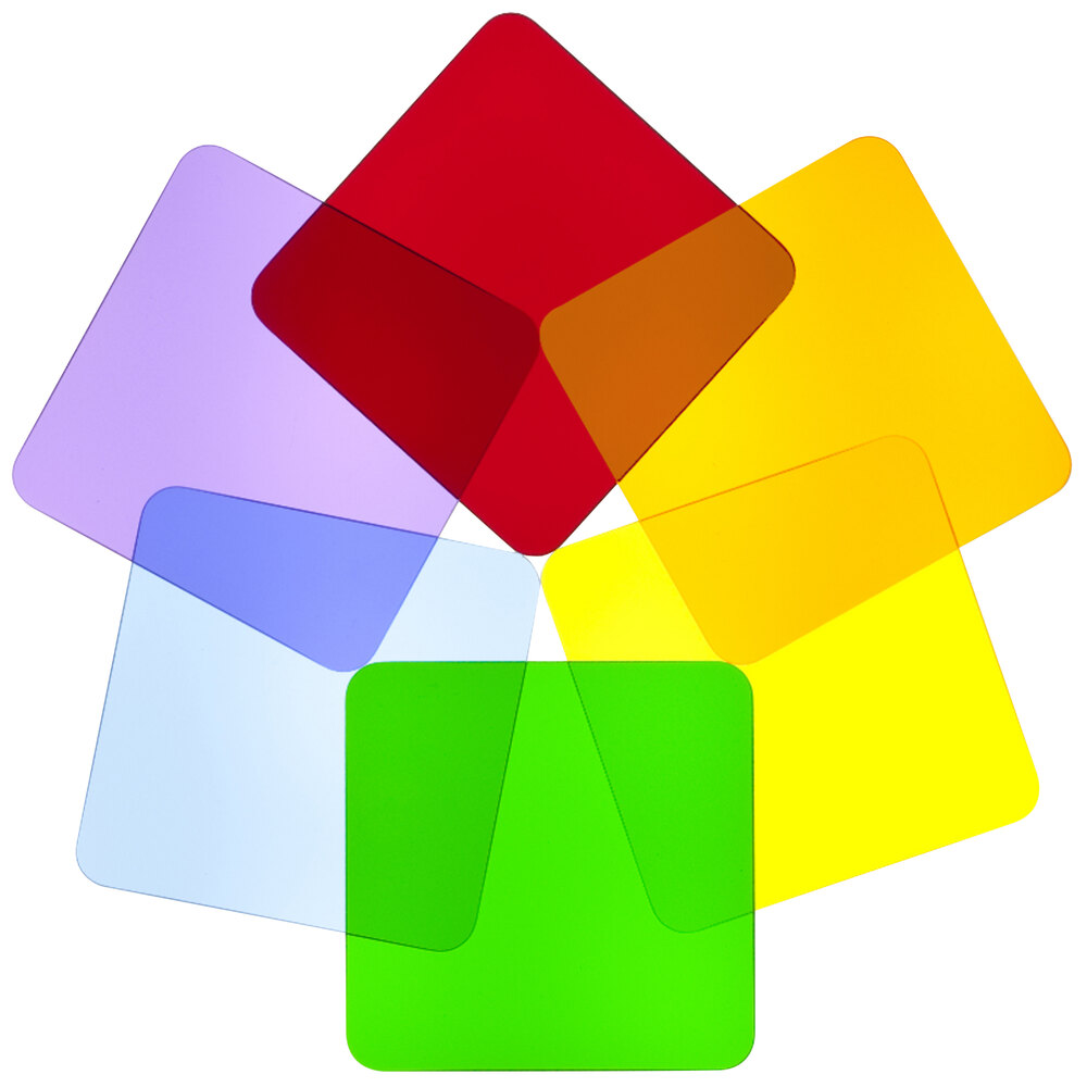 Whitney Brothers WB7724S 5 1/2" Children's Acrylic Color Wheel Squares - 6/Set