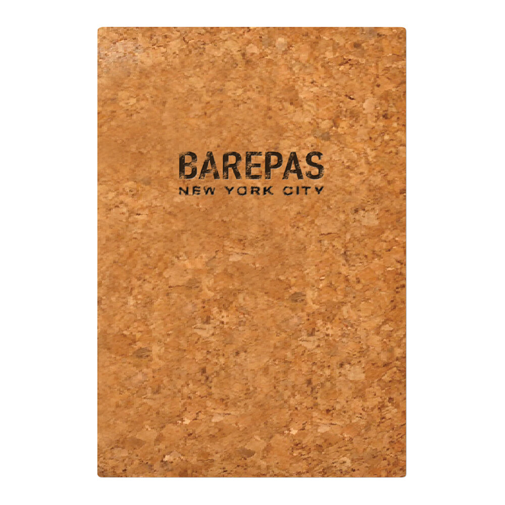 Menu Solutions CO600D-NC 8 1/2" x 14" Customizable Natural Cork Single View Menu Cover